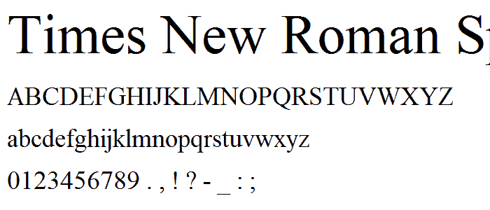 Times New Roman Special G1 font