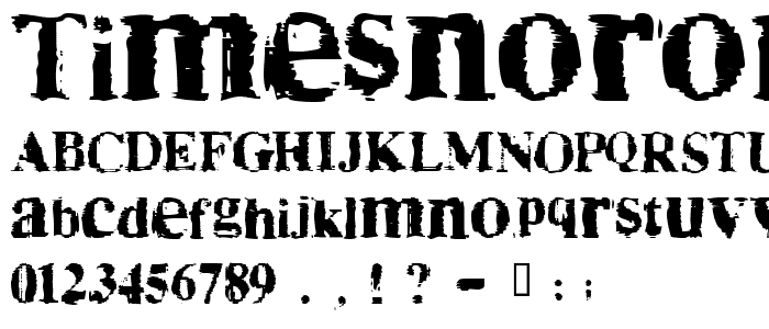 TimesNoRoman font