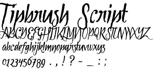 Tipbrush Script font