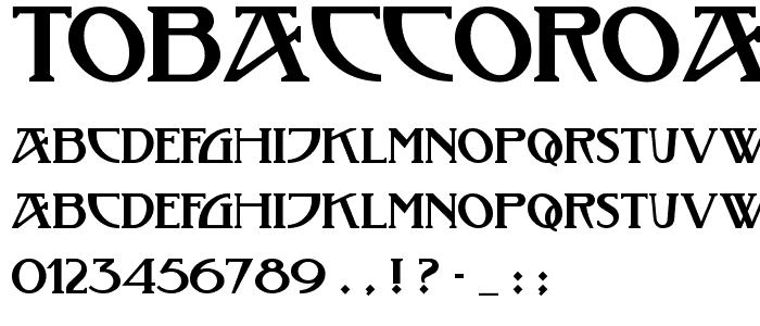 TobaccoRoadNF font