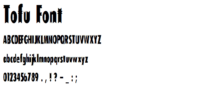 Tofu font