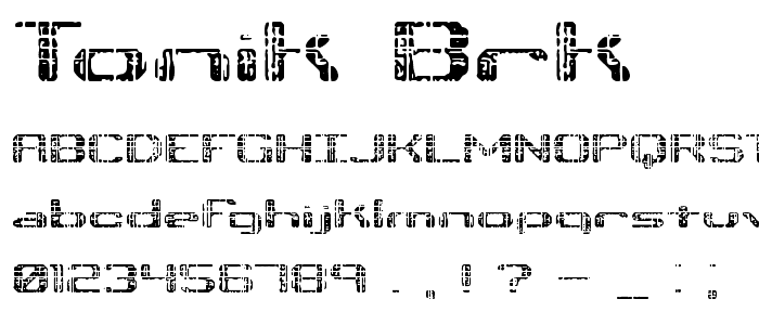 Tonik BRK font