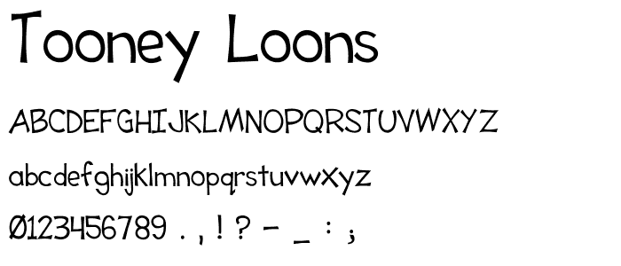 Tooney Loons font