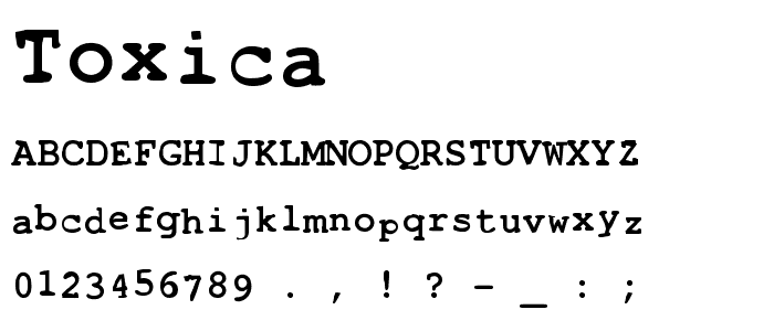 Toxica font