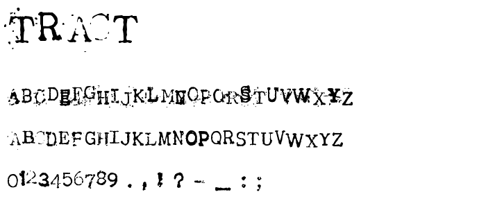 Tract font