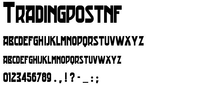 TradingPostNF font