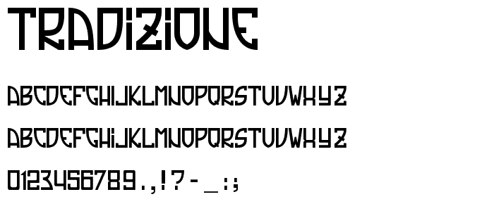 Tradizione font