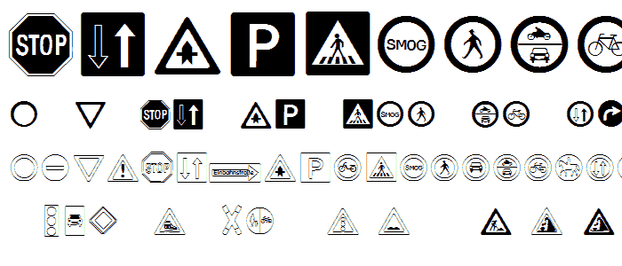 Traffic font