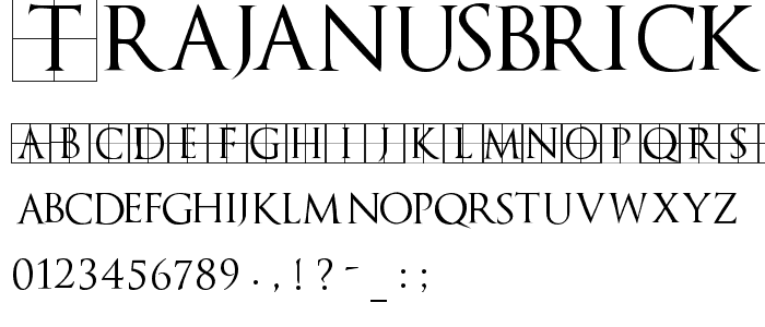 TrajanusBricks font