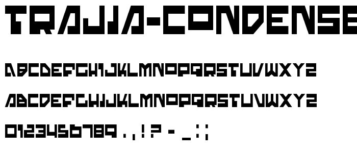 Trajia Condensed font