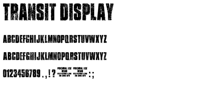 Transit Display font