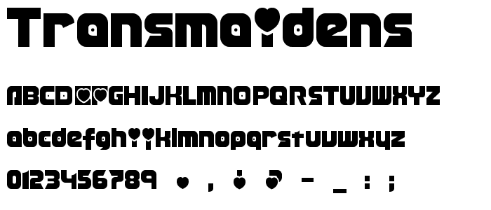 Transmaidens font