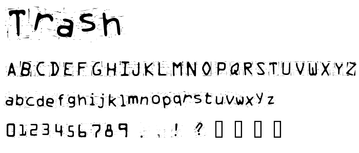 Trash font