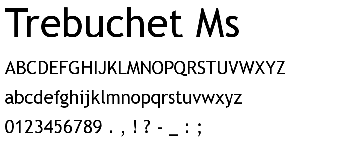 Trebuchet MS font