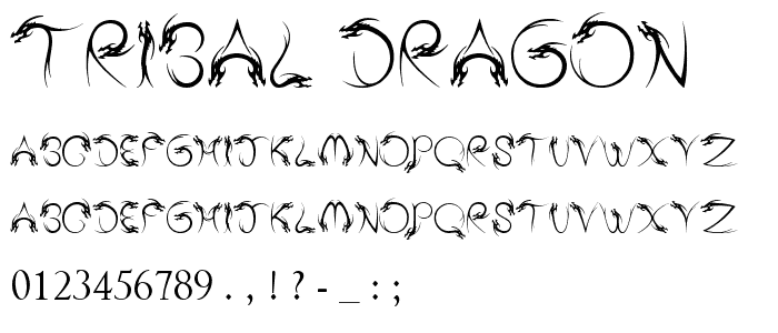 Tribal Dragon font