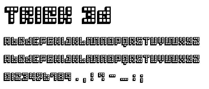 Trick 3D font