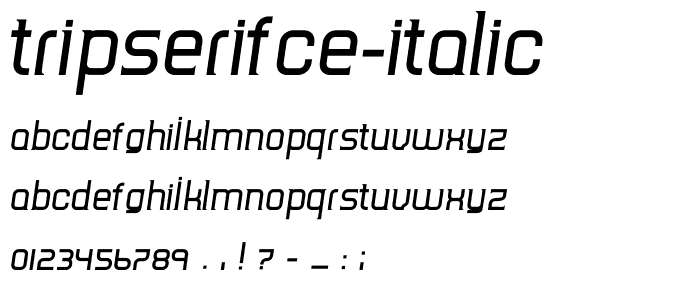 TripSerifCE Italic font