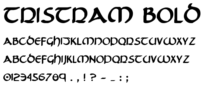 Tristram Bold font