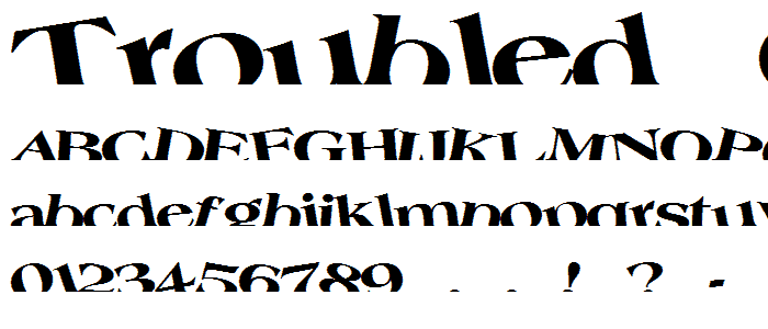 Troubled Genius font