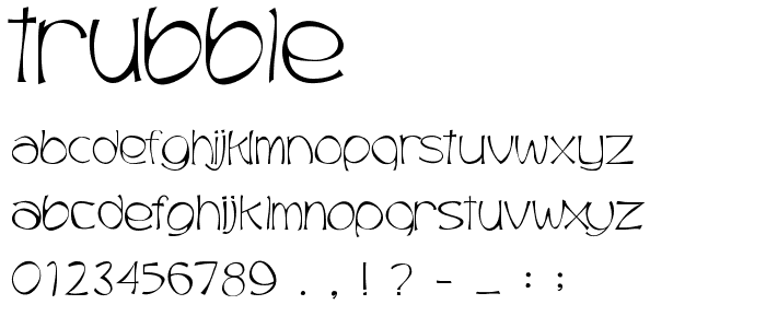 Trubble font