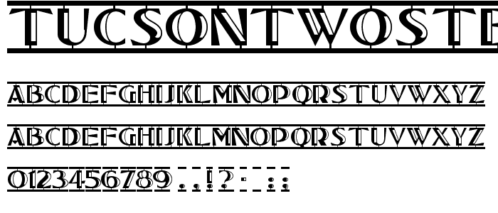 TucsonTwoStepNF font