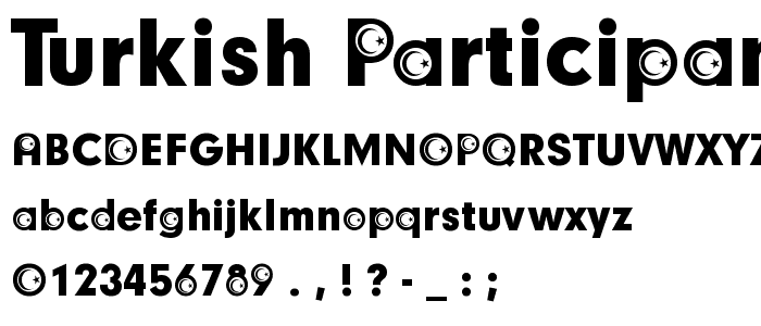 Turkish Participants font