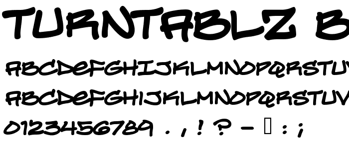 Turntablz BB Bold font