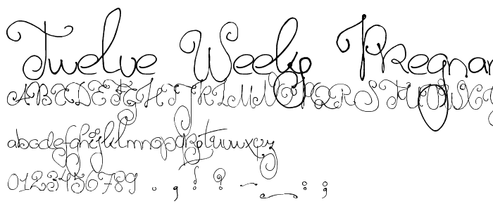 Twelve Weeks Pregnant font