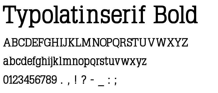 TypoLatinserif-Bold font