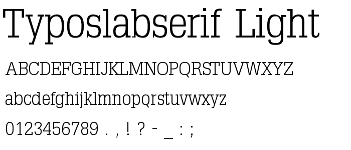 TypoSlabserif-Light font