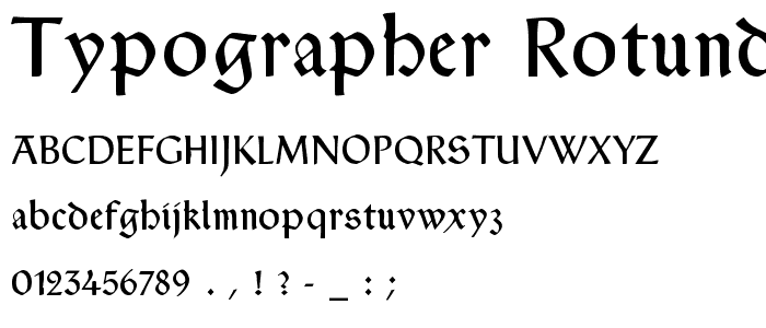 Typographer Rotunda font