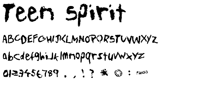 teen spirit font