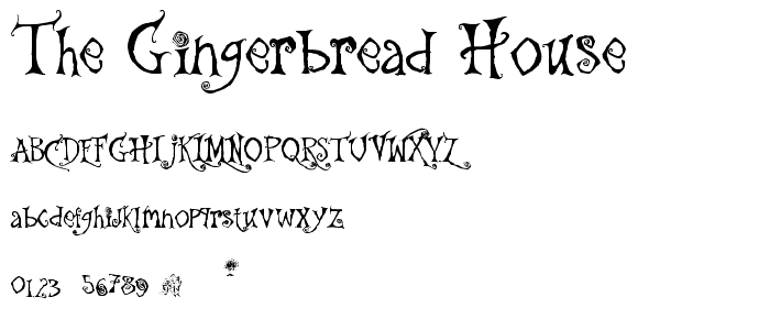 the Gingerbread House font