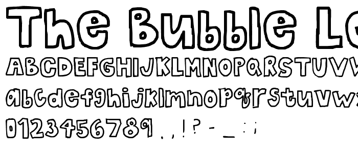 the bubble letters font