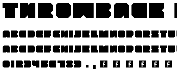 throwback Regular font