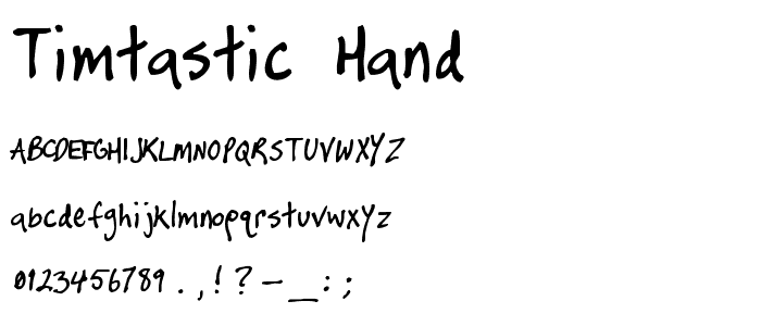 timtastic! hand font