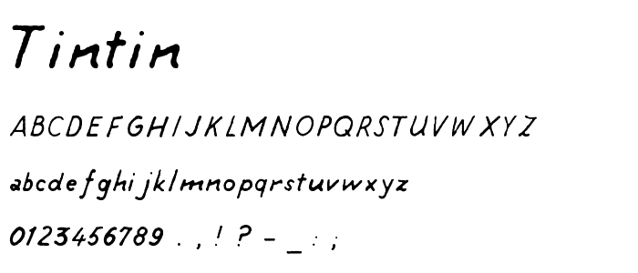 tintin font