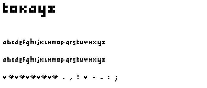 tokayz font