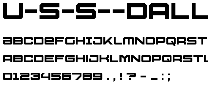 U S S Dallas font