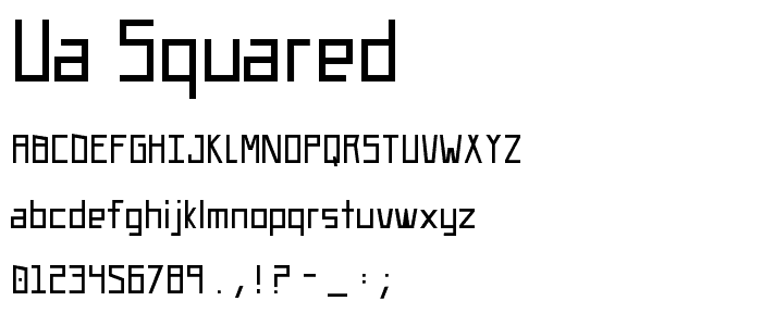 UA Squared font