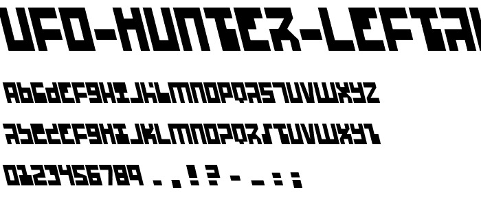 UFO Hunter Leftalic font