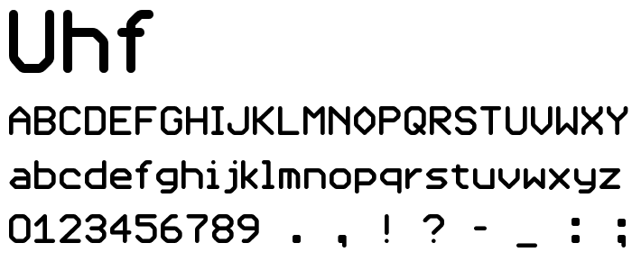 UHF font