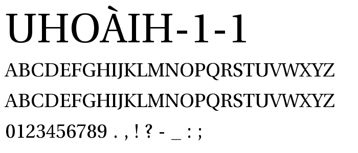 UHoàiH 1 1 font