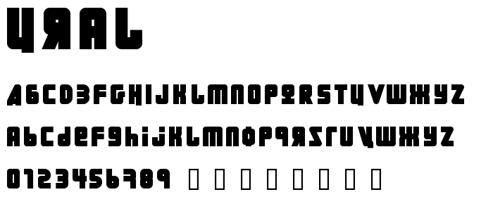 URAL  font