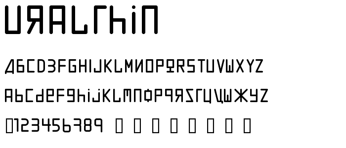 URALthin font