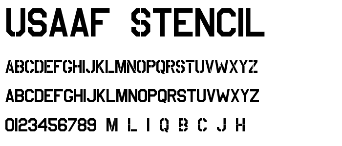 USAAF_Stencil font