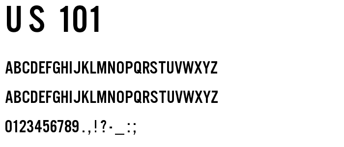 U_S_ 101 font