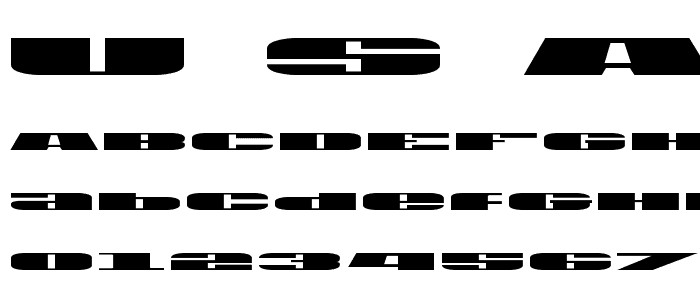 U.S.A. Expanded font