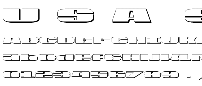 U.S.A. Shadow font