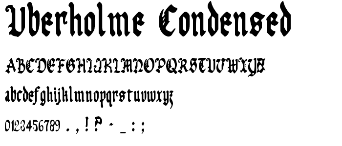 Uberhölme Condensed font